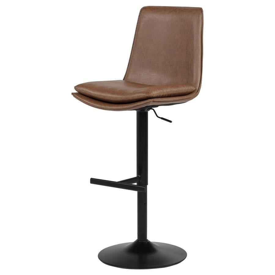 Eldridge Faux Leather Upholstered Adjustable Bar Stool Coffee - Home & Sleep Outlet