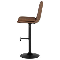Eldridge Faux Leather Upholstered Adjustable Bar Stool Coffee - Home & Sleep Outlet