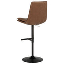 Eldridge Faux Leather Upholstered Adjustable Bar Stool Coffee - Home & Sleep Outlet