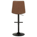Eldridge Faux Leather Upholstered Adjustable Bar Stool Coffee - Home & Sleep Outlet