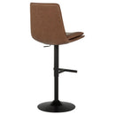 Eldridge Faux Leather Upholstered Adjustable Bar Stool Coffee - Home & Sleep Outlet