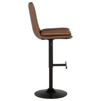 Eldridge Faux Leather Upholstered Adjustable Bar Stool Coffee - Home & Sleep Outlet