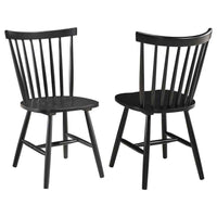 Hollyoak Windsor Wood Dining Side Chair Black (Set of 2) - Home & Sleep Outlet