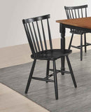 Hollyoak Windsor Wood Dining Side Chair Black (Set of 2) - Home & Sleep Outlet