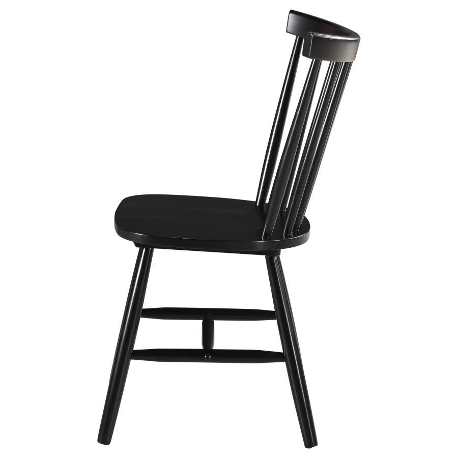 Hollyoak Windsor Wood Dining Side Chair Black (Set of 2) - Home & Sleep Outlet