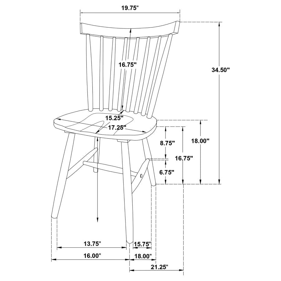 Hollyoak Windsor Wood Dining Side Chair Black (Set of 2) - Home & Sleep Outlet