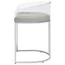 Thermosolis Clear Acrylic Counter Chair Chrome (Set of 2) - Home & Sleep Outlet