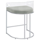 Thermosolis Clear Acrylic Counter Chair Chrome (Set of 2) - Home & Sleep Outlet