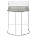 Thermosolis Clear Acrylic Counter Chair Chrome (Set of 2) - Home & Sleep Outlet