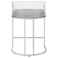 Thermosolis Clear Acrylic Counter Chair Chrome (Set of 2) - Home & Sleep Outlet