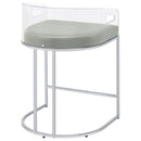 Thermosolis Clear Acrylic Counter Chair Chrome (Set of 2) - Home & Sleep Outlet