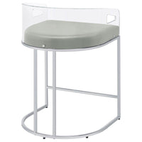 Thermosolis Clear Acrylic Counter Chair Chrome (Set of 2) - Home & Sleep Outlet