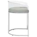 Thermosolis Clear Acrylic Counter Chair Chrome (Set of 2) - Home & Sleep Outlet