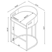 Thermosolis Clear Acrylic Counter Chair Chrome (Set of 2) - Home & Sleep Outlet