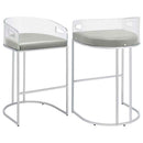 Thermosolis Clear Acrylic Bar Chair Chrome (Set of 2) - Home & Sleep Outlet