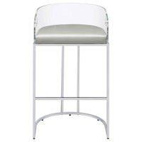 Thermosolis Clear Acrylic Bar Chair Chrome (Set of 2) - Home & Sleep Outlet
