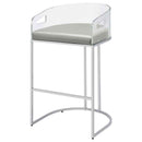 Thermosolis Clear Acrylic Bar Chair Chrome (Set of 2) - Home & Sleep Outlet