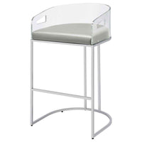 Thermosolis Clear Acrylic Bar Chair Chrome (Set of 2) - Home & Sleep Outlet