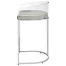 Thermosolis Clear Acrylic Bar Chair Chrome (Set of 2) - Home & Sleep Outlet