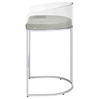 Thermosolis Clear Acrylic Bar Chair Chrome (Set of 2) - Home & Sleep Outlet