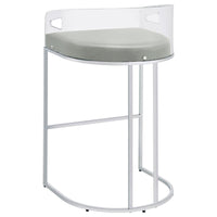 Thermosolis Clear Acrylic Bar Chair Chrome (Set of 2) - Home & Sleep Outlet
