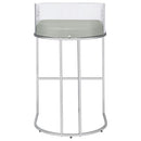 Thermosolis Clear Acrylic Bar Chair Chrome (Set of 2) - Home & Sleep Outlet