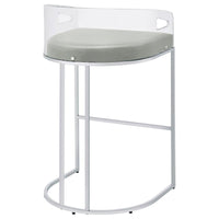 Thermosolis Clear Acrylic Bar Chair Chrome (Set of 2) - Home & Sleep Outlet