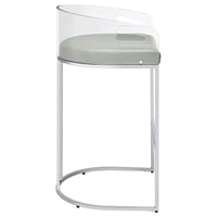 Thermosolis Clear Acrylic Bar Chair Chrome (Set of 2) - Home & Sleep Outlet