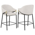Home & Sleep Outlet - Chadwick Fabric Upholstered Counter Height Chair Beige (Set of 2)