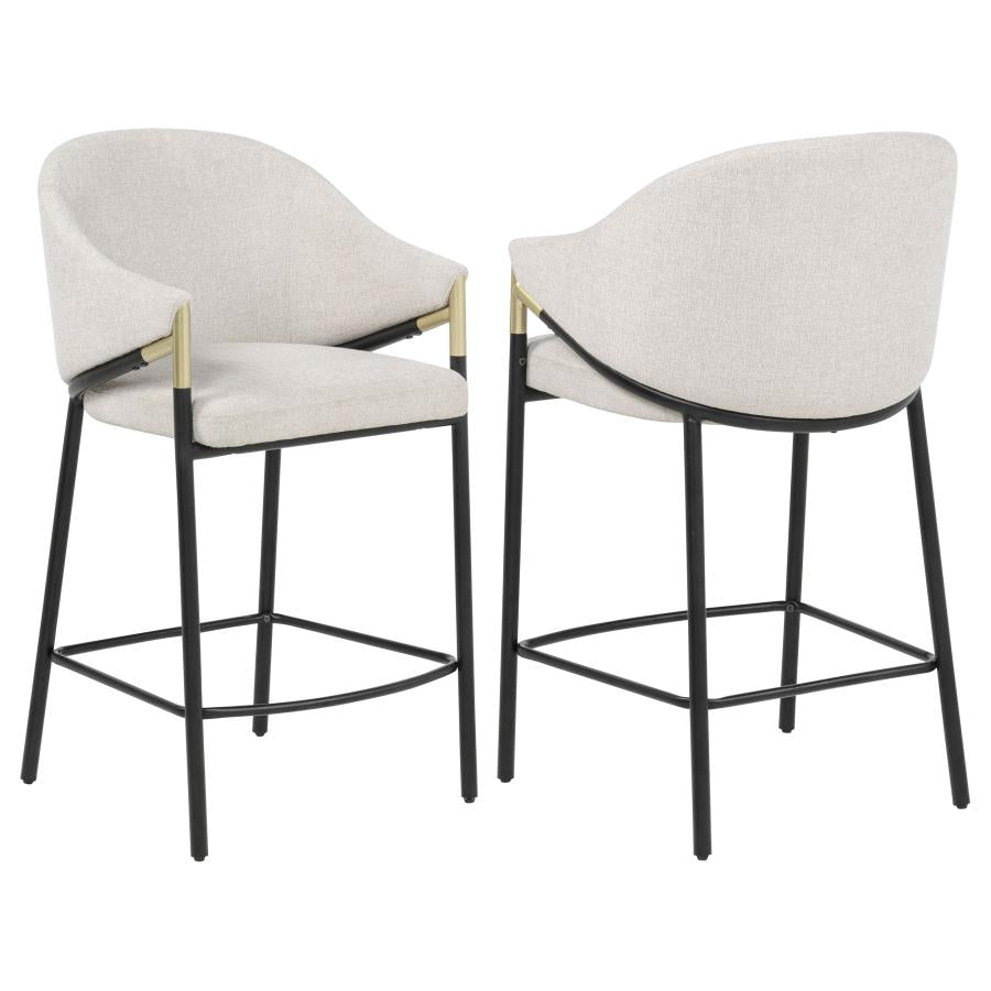 Home & Sleep Outlet - Chadwick Fabric Upholstered Counter Height Chair Beige (Set of 2)