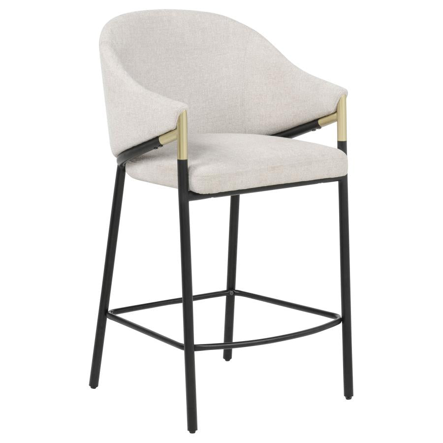 Home & Sleep Outlet - Chadwick Fabric Upholstered Counter Height Chair Beige (Set of 2)