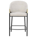 Chadwick Fabric Upholstered Counter Height Chair Beige (Set of 2)