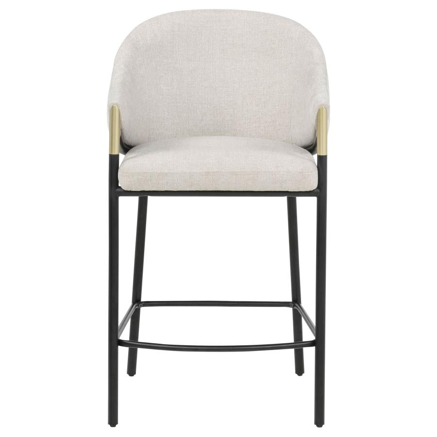 Home & Sleep Outlet - Chadwick Fabric Upholstered Counter Height Chair Beige (Set of 2)
