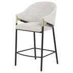 Home & Sleep Outlet - Chadwick Fabric Upholstered Counter Height Chair Beige (Set of 2)