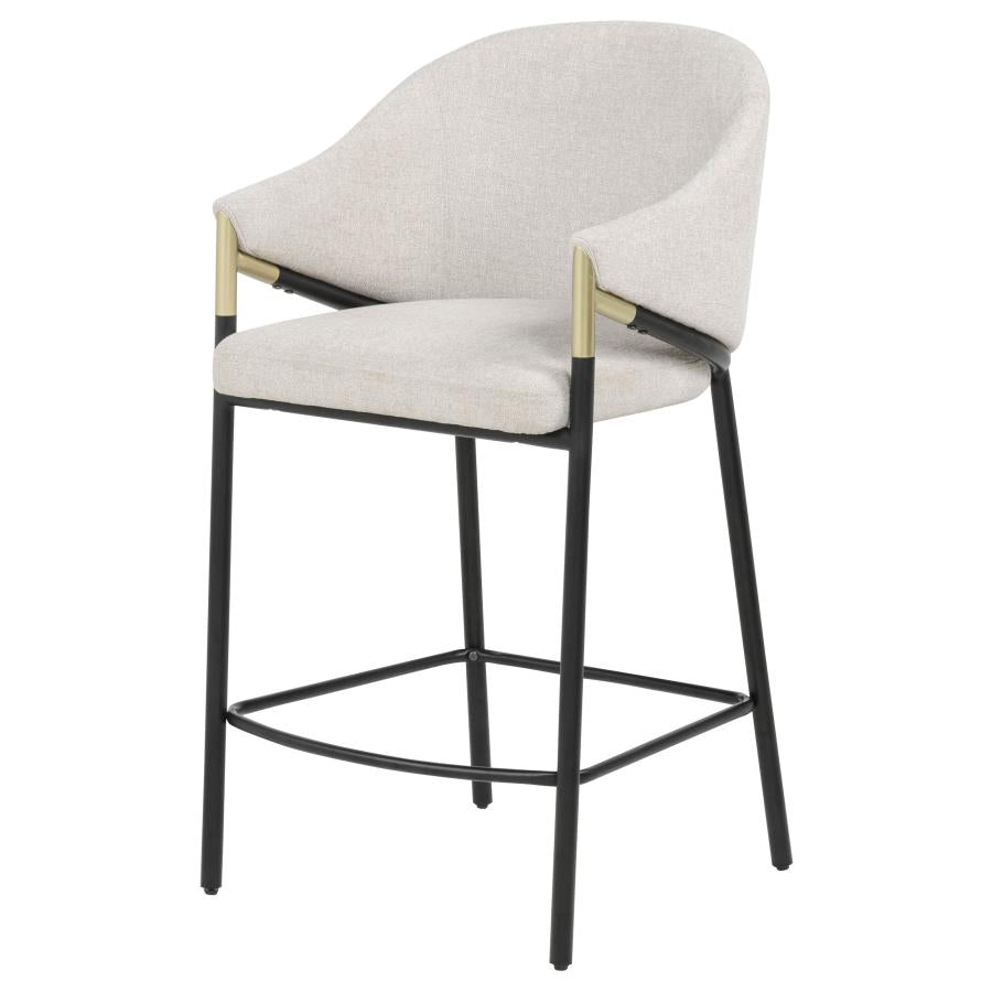 Home & Sleep Outlet - Chadwick Fabric Upholstered Counter Height Chair Beige (Set of 2)