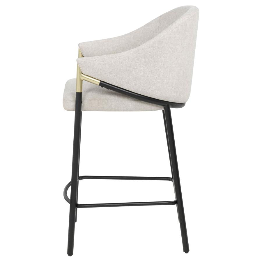 Home & Sleep Outlet - Chadwick Fabric Upholstered Counter Height Chair Beige (Set of 2)