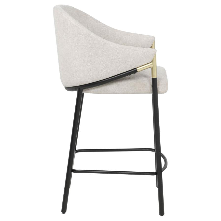 Home & Sleep Outlet - Chadwick Fabric Upholstered Counter Height Chair Beige (Set of 2)