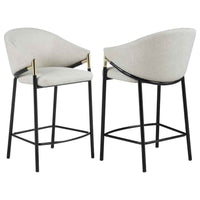 Chadwick Fabric Upholstered Counter Chair Beige (Set of 2) - Home & Sleep Outlet