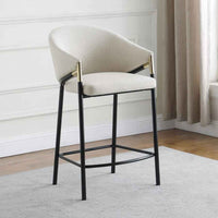 Chadwick Fabric Upholstered Counter Chair Beige (Set of 2) - Home & Sleep Outlet