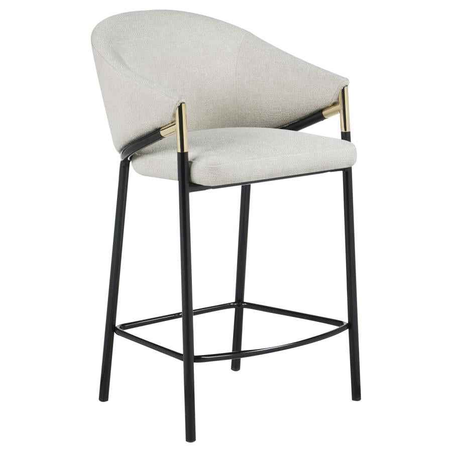 Chadwick Fabric Upholstered Counter Chair Beige (Set of 2) - Home & Sleep Outlet