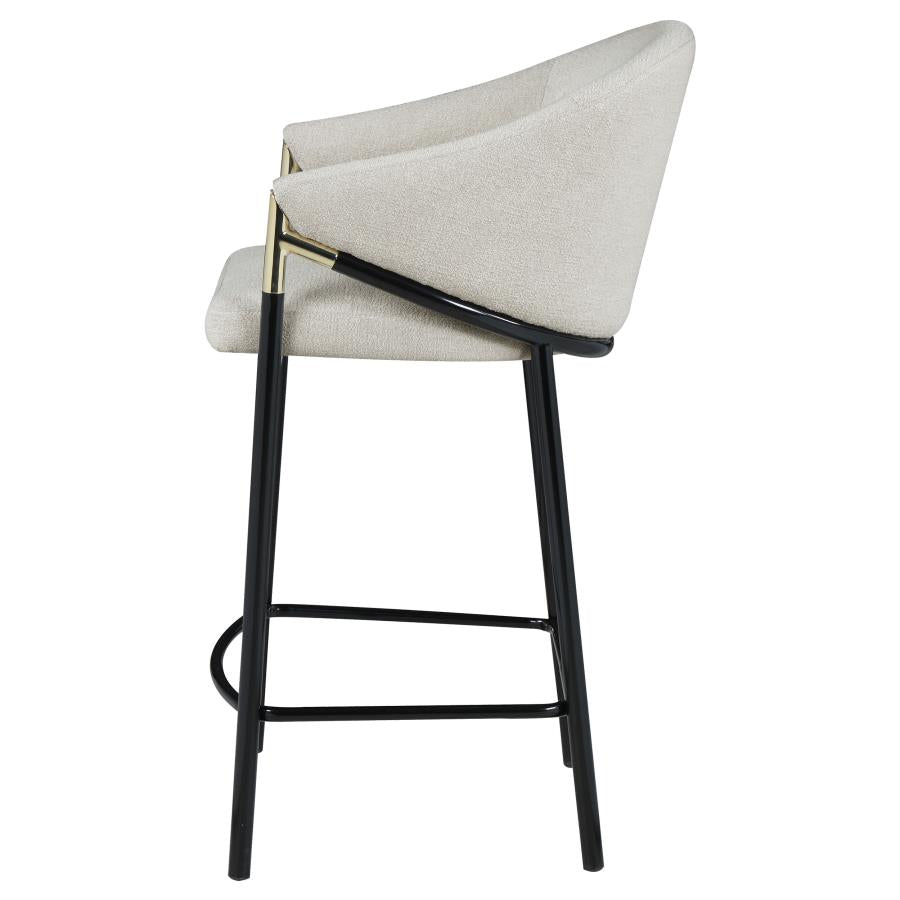 Chadwick Fabric Upholstered Counter Chair Beige (Set of 2) - Home & Sleep Outlet