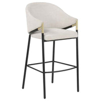 Chadwick Fabric Upholstered Bar Chair Beige (Set of 2)