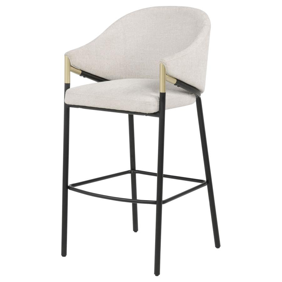 Home & Sleep Outlet - Chadwick Fabric Upholstered Bar Chair Beige (Set of 2)