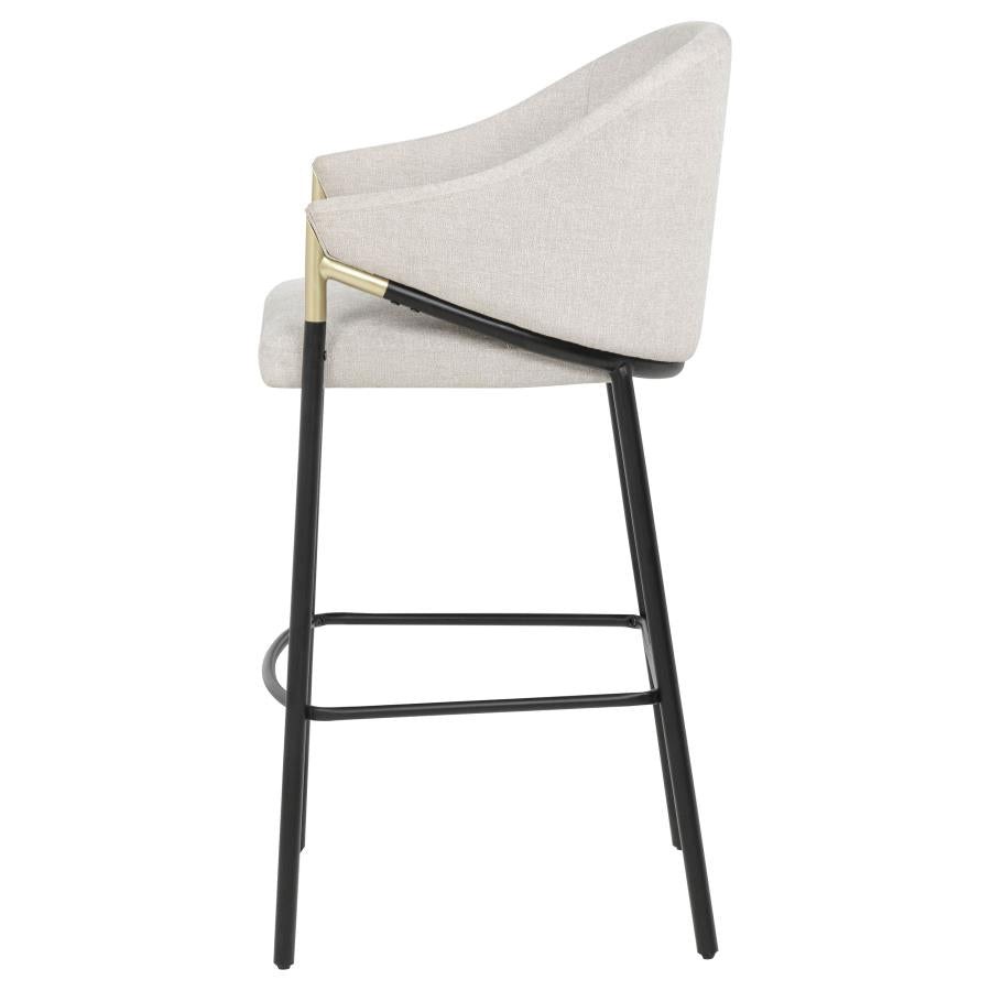 Home & Sleep Outlet - Chadwick Fabric Upholstered Bar Chair Beige (Set of 2)