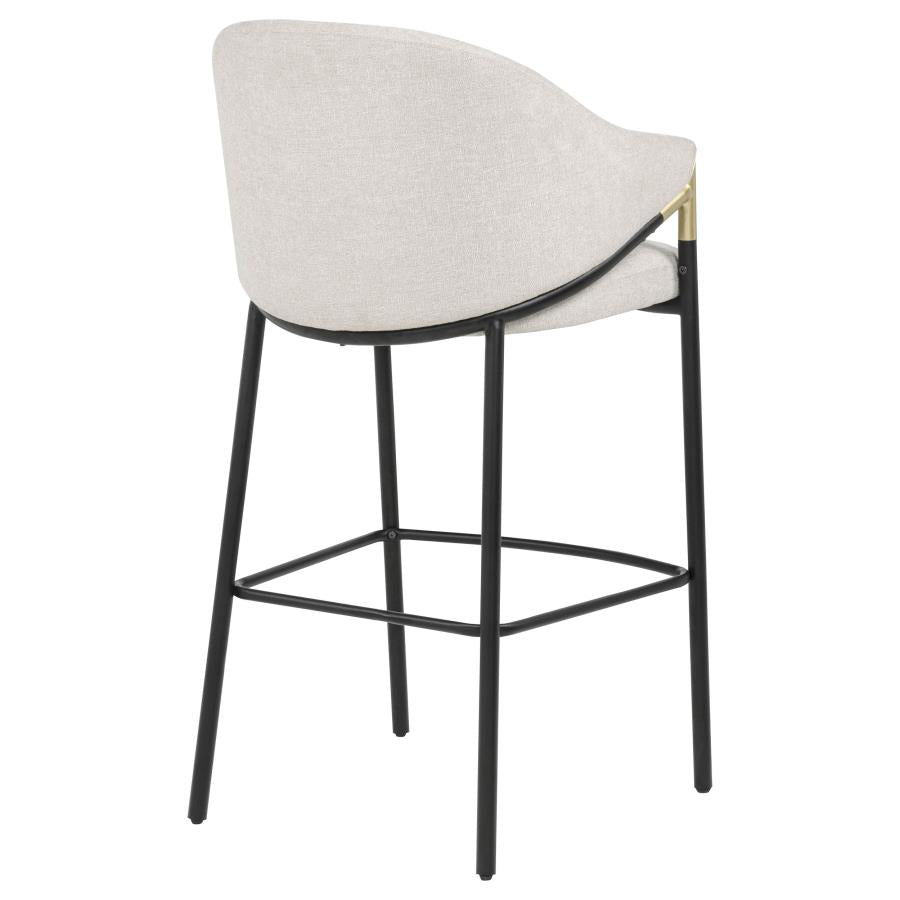 Home & Sleep Outlet - Chadwick Fabric Upholstered Bar Chair Beige (Set of 2)