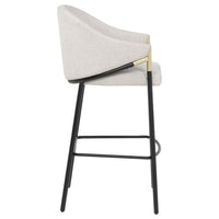 Chadwick Fabric Upholstered Bar Chair Beige (Set of 2)