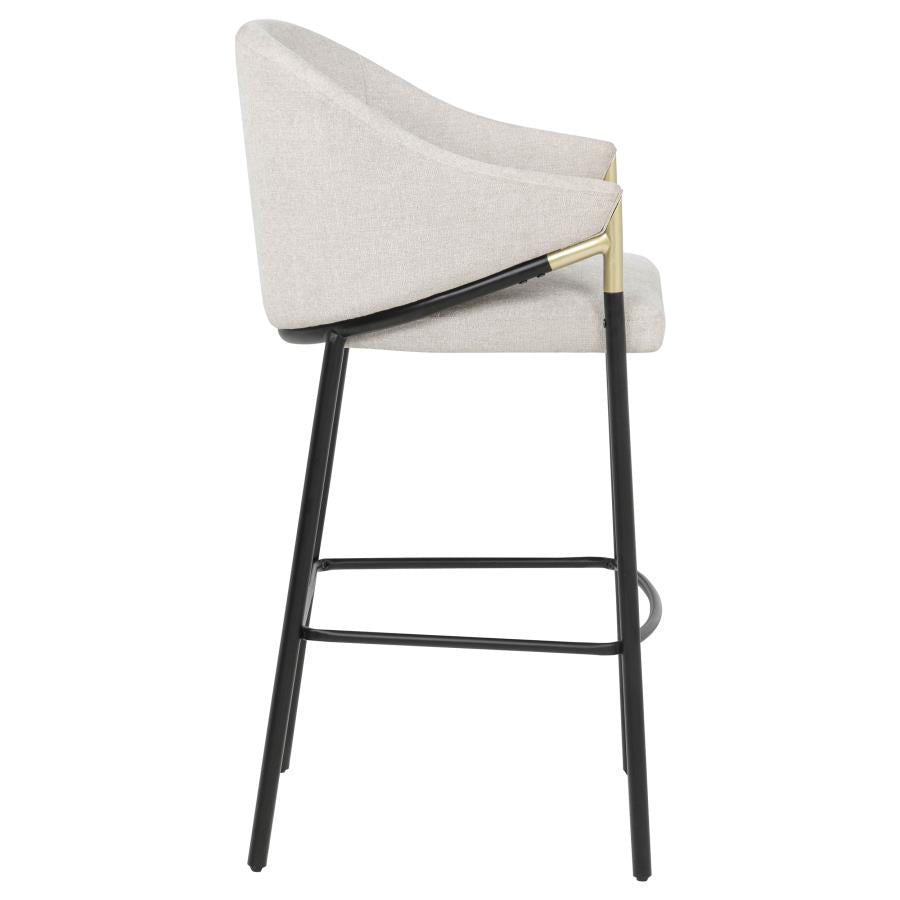 Home & Sleep Outlet - Chadwick Fabric Upholstered Bar Chair Beige (Set of 2)