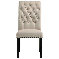 Alana Fabric Upholstered Dining Side Chair Beige (Set of 2)