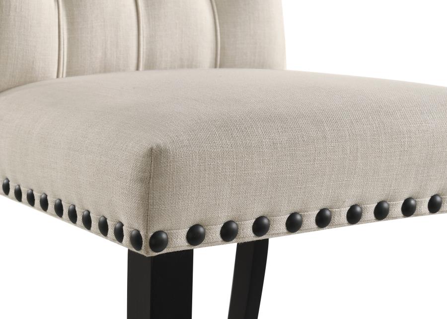 Alana Fabric Upholstered Dining Side Chair Beige (Set of 2)