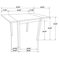 Kelso 3-piece Drop Leaf Dining Table Set Cappuccino and Tan